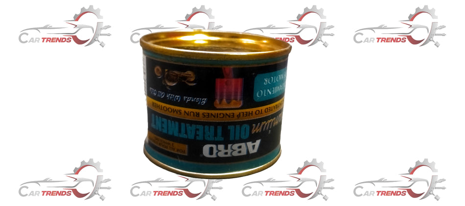 ABRO Universal Oil Treatment bottle, 50ml, with label showing product details and clear cap, on a plain background.