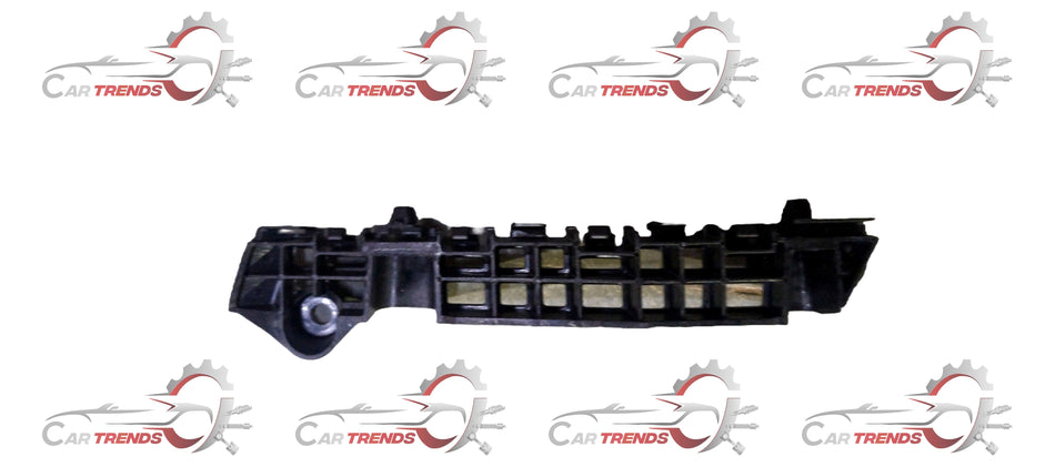 CarTrends front bumper bracket for left side on a 2015 Toyota Celirio, spare parts image showing the bracket's shape and mounting points.