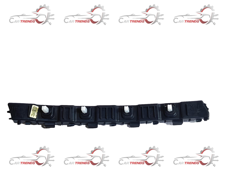 Hyundai Aura rear bumper bracket part 86652K6400, showing the metal support with mounting points for 2020-2023 models.