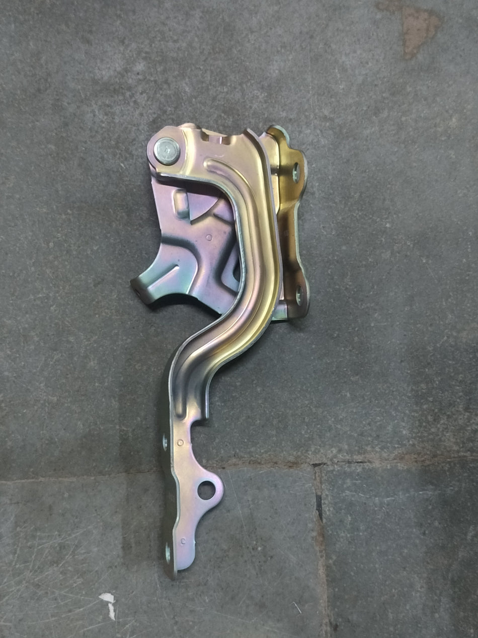 Hyundai hood hinge assembly right side with metal components and mounting points, compatible with Hyundai vehicles.