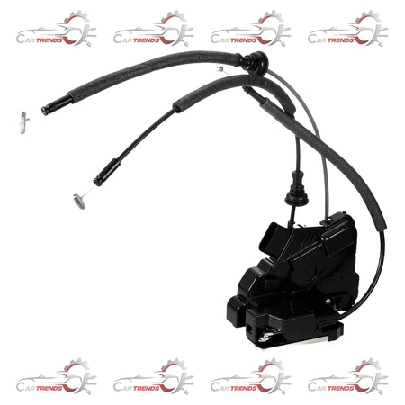 Hyundai Creata Alcazar left rear door latch, automotive part with metal latch mechanism and mounting components.