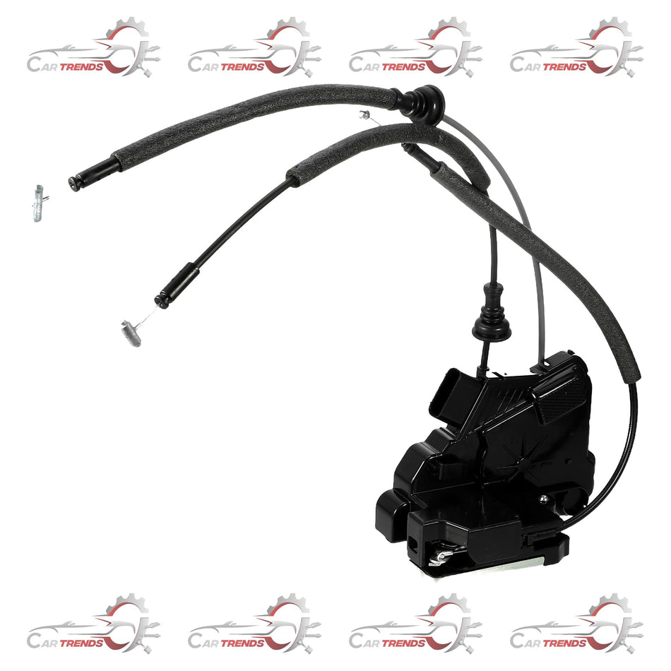 Hyundai Creata Alcazar left rear door latch, automotive part with metal latch mechanism and mounting components.
