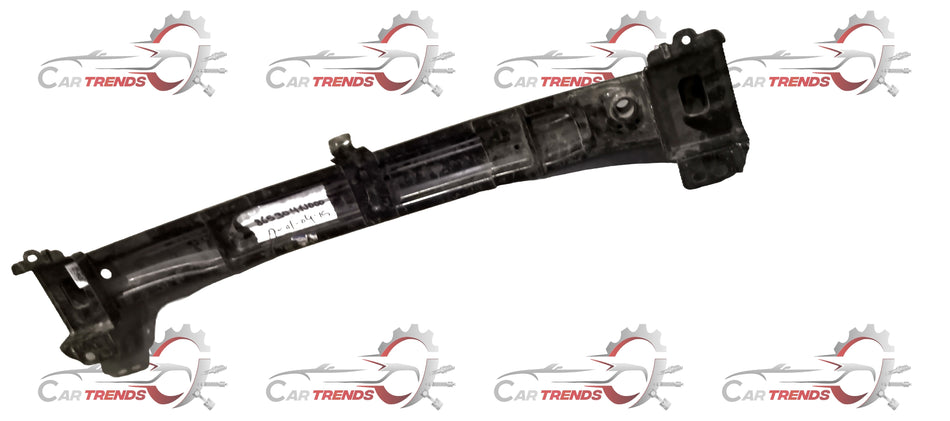 Hyundai Eon front bumper rail in black, CarTrends spare auto parts, showing the metal bumper support component.