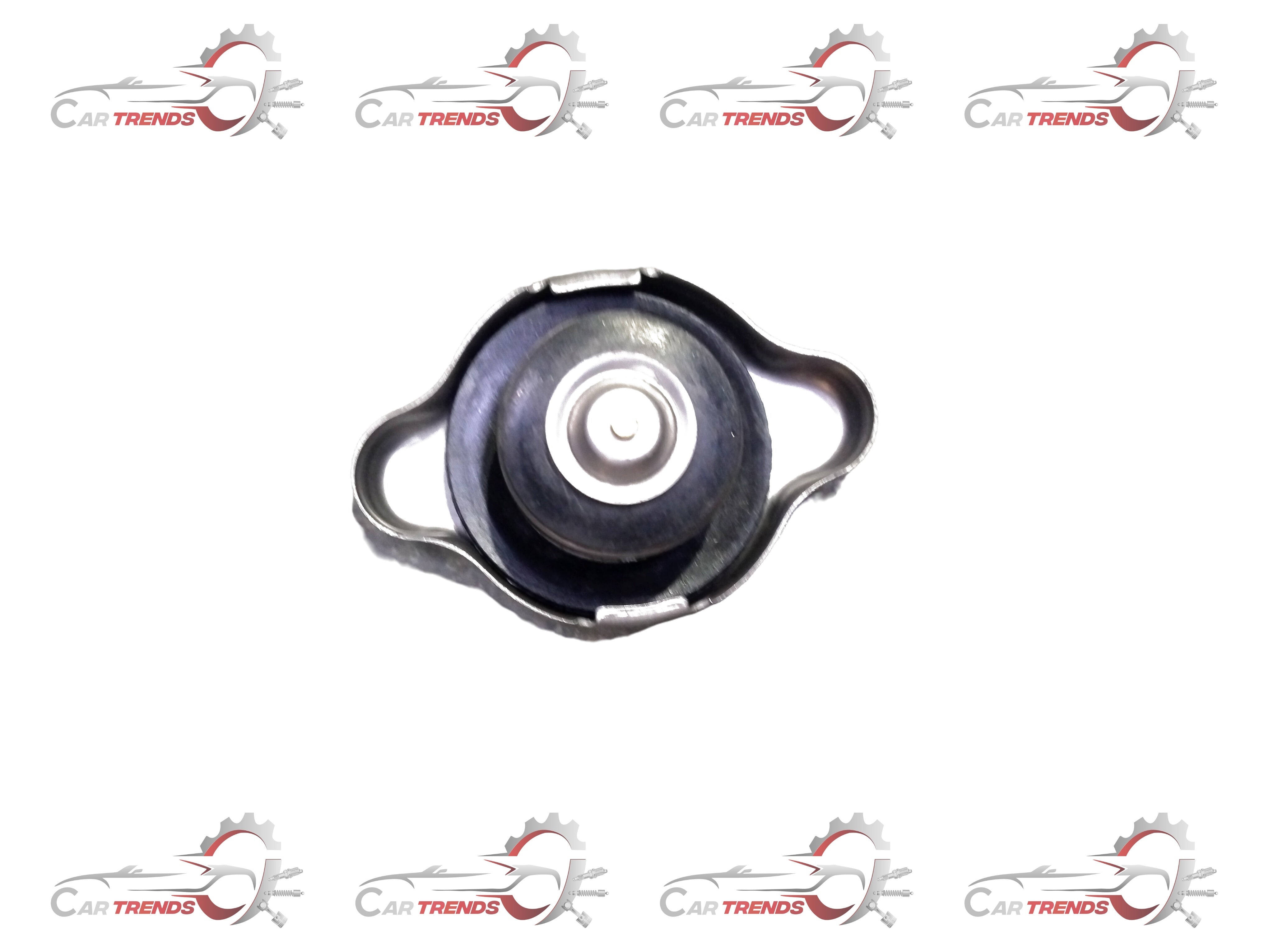 CarTrends radiator cap for Alto, spare parts, showing the metal cap with sealing rubber and branding details.