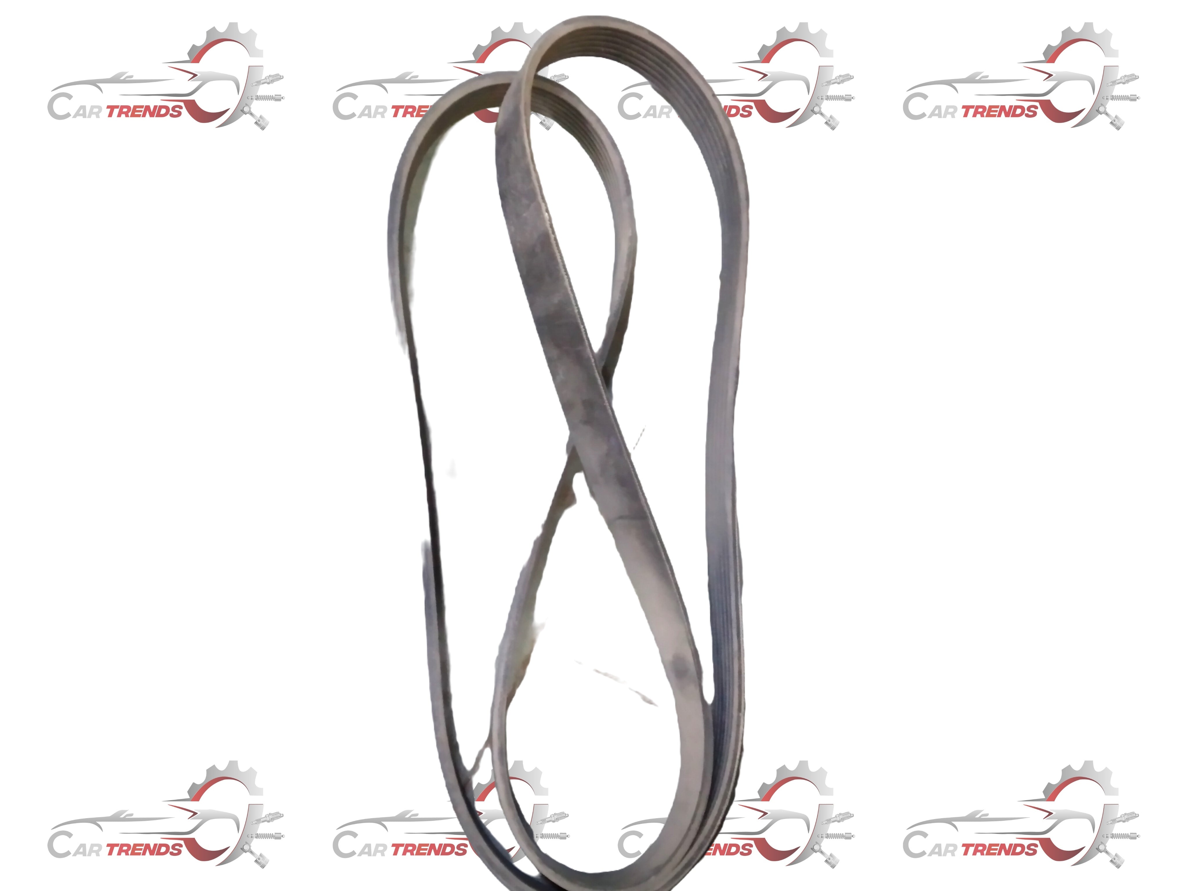 General Motors belt for Cruze J55563925, showing the black automotive serpentine belt with textured surface and molded grooves.