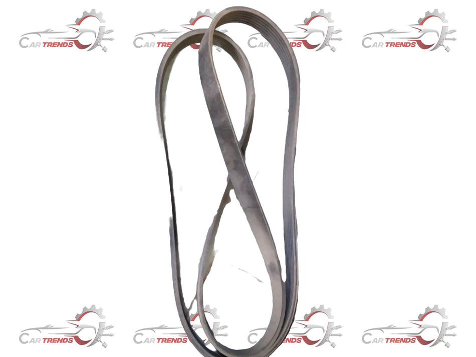 General Motors belt for Cruze J55563925, showing the black automotive serpentine belt with textured surface and molded grooves.