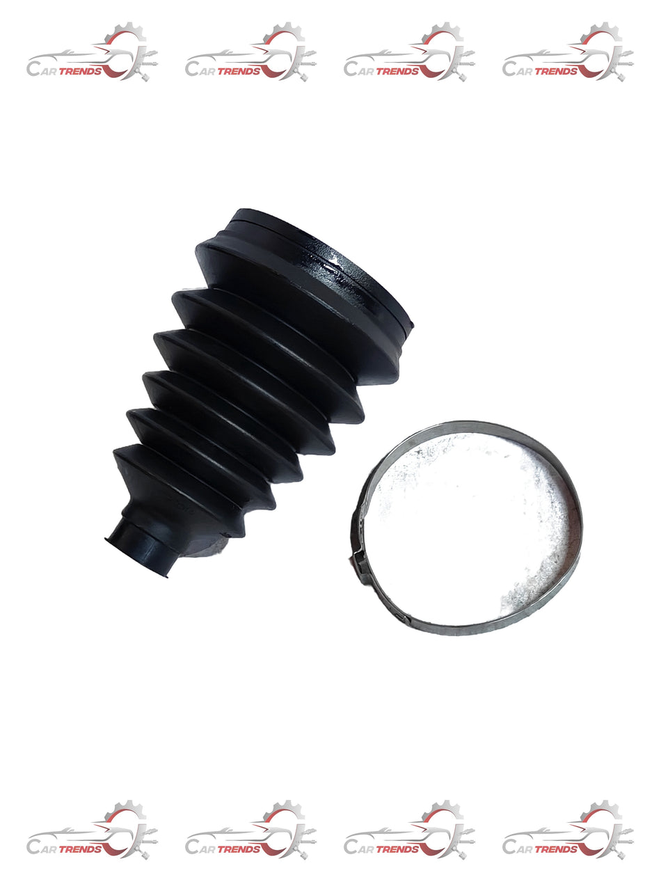 CarTrends Optra boot set spare parts, showing various black rubber and plastic components for vehicle trunk assembly.