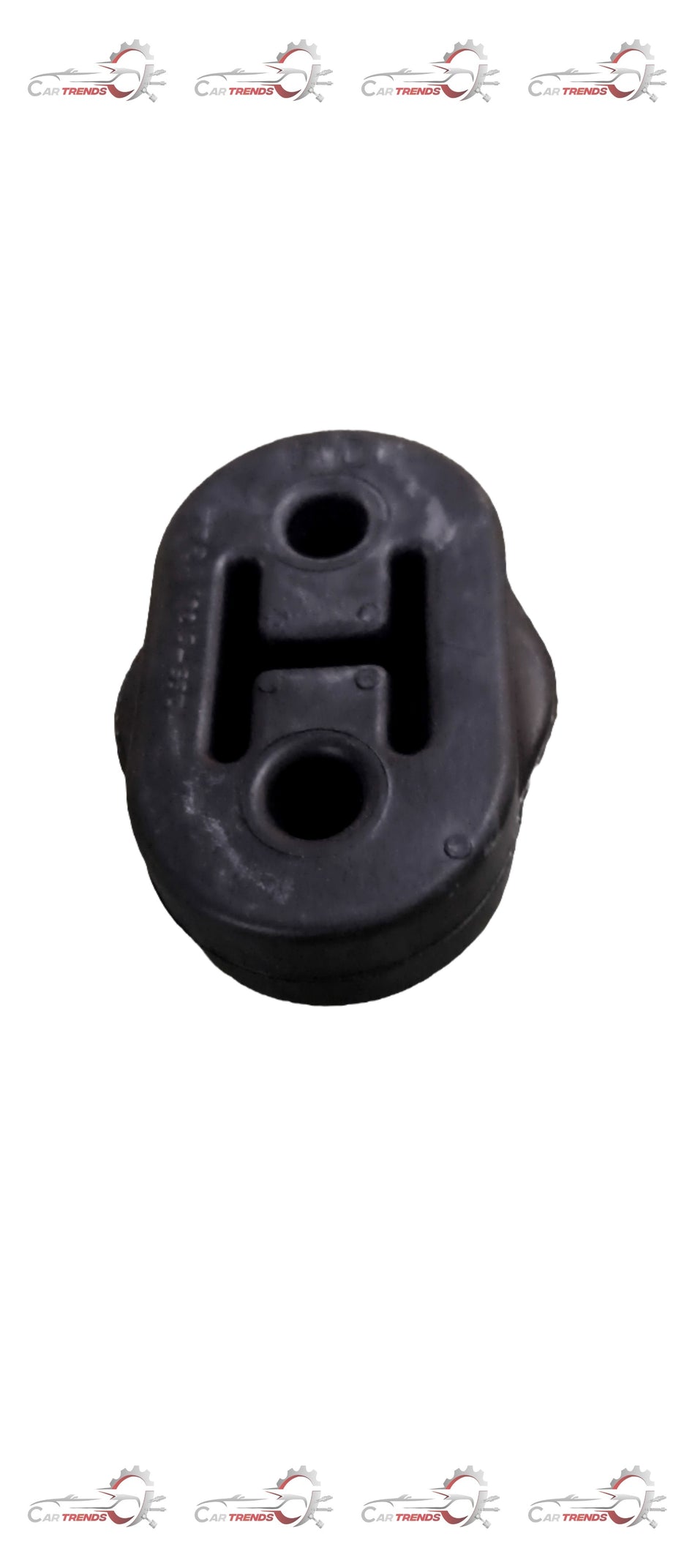 Honda rubber exhaust mount part 18215S5DA01, close-up showing black rubber component with metal fittings.