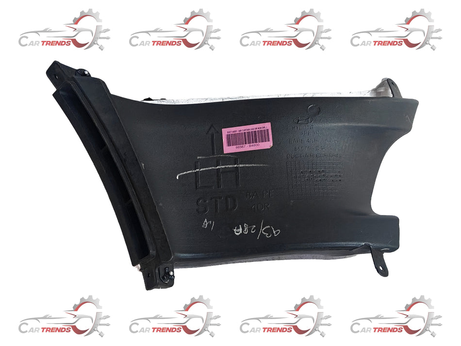 Hyundai air duct curtain XCENT 86567B4800 by CarTrends, showing close-up of the black plastic vent cover for vehicle interior.