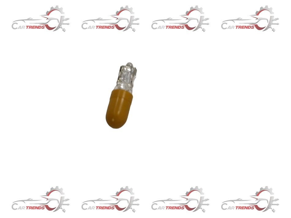 Honda BULB.T5 79555T5AJ01 headlight bulb installed in a Honda vehicle, showing the clear T5 bulb with visible filament.