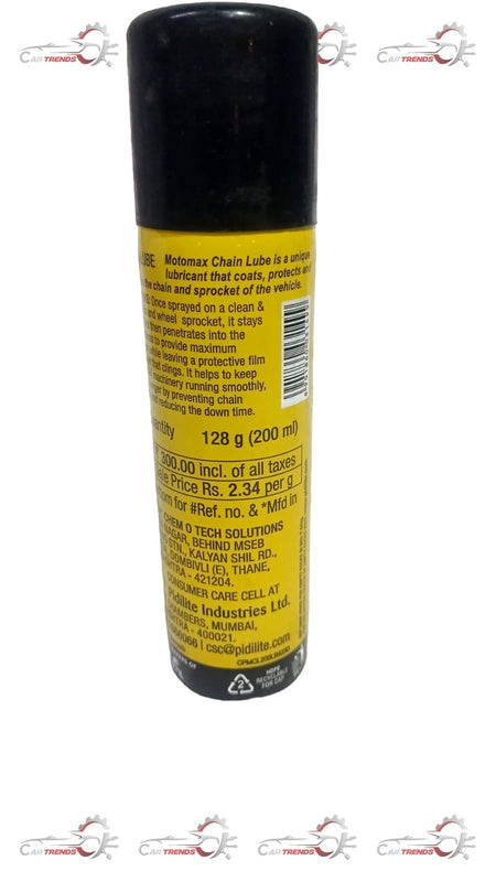 PIDILITE MOTOMAX CHAIN LUBE 200 ML FMN807320100P2P  FMN807320100P2P FMN807320100P2P - Back view