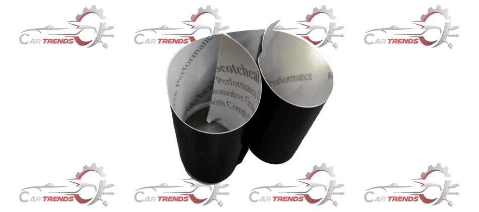 Honda car sash tape R RR door trim by CarTrends, close-up view showing the adhesive strip and sleek black finish.