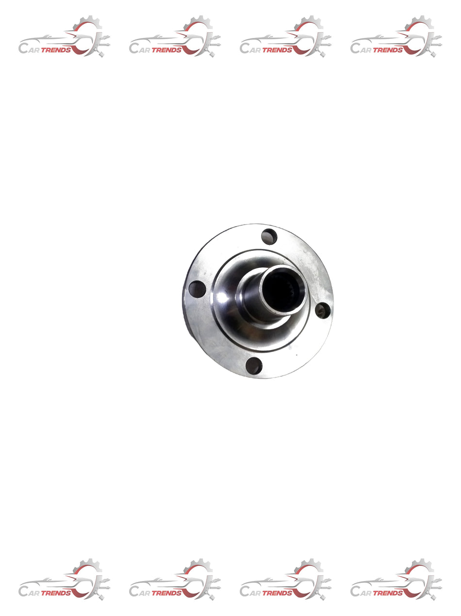 Maruti Suzuki hubfront wheel 43421M68K00 showing the wheel's spokes and metallic finish in a close-up image
