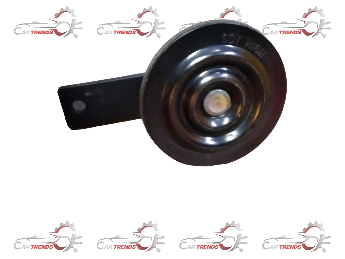 General Motors Horn ASM for high note B Tavera, close-up view of the black automotive horn with mounting details.