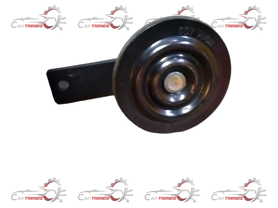 General Motors Horn ASM for high note B Tavera, close-up view of the black automotive horn with mounting details.