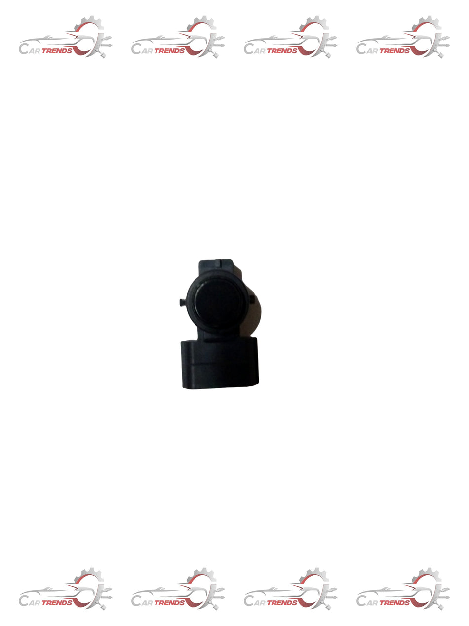 Honda parking sensor assembly 39680T0AR12ZN, close-up of the black sensor with wiring and mounting bracket.