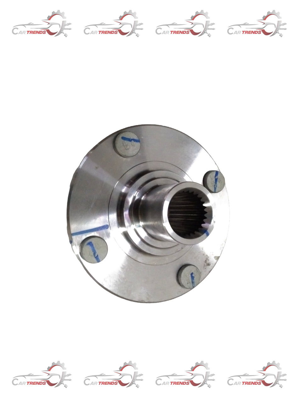 Ford Figo front wheel hub assembly part 5N1Z1104A, showing the metal hub with mounting features and bolt holes.