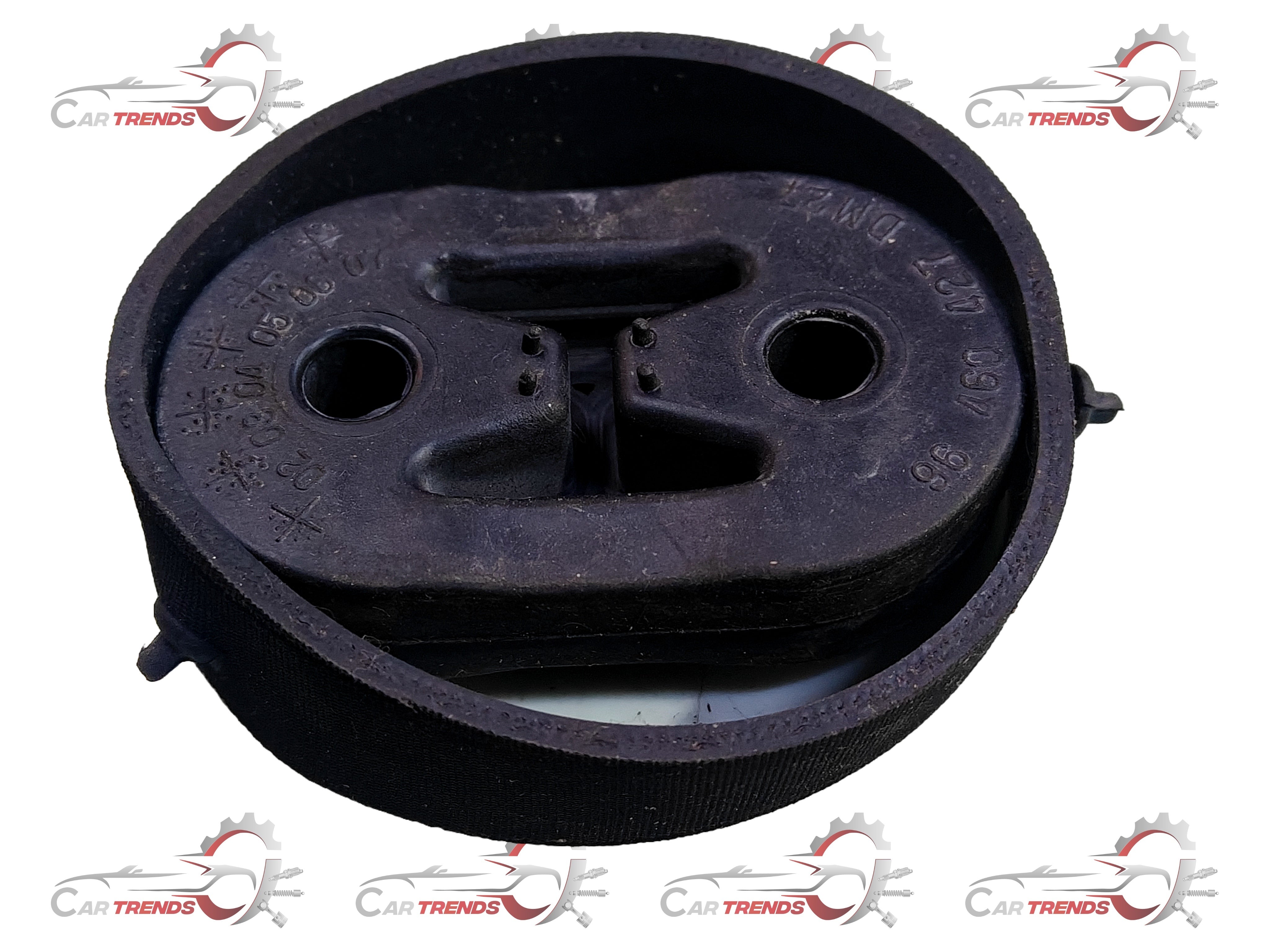 CarTrends Silencer Rubber Optra 1.6 spare part, showing the black rubber component designed for vehicle exhaust system.