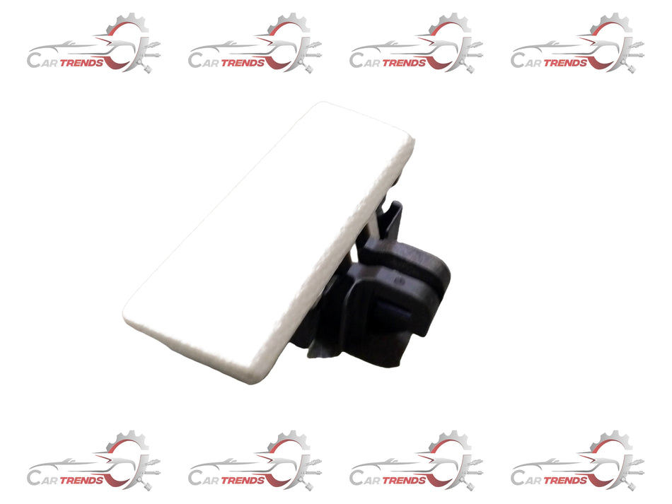 Maruti Suzuki beige lock glove box with key, showing the front view and lock mechanism inside a vehicle interior.