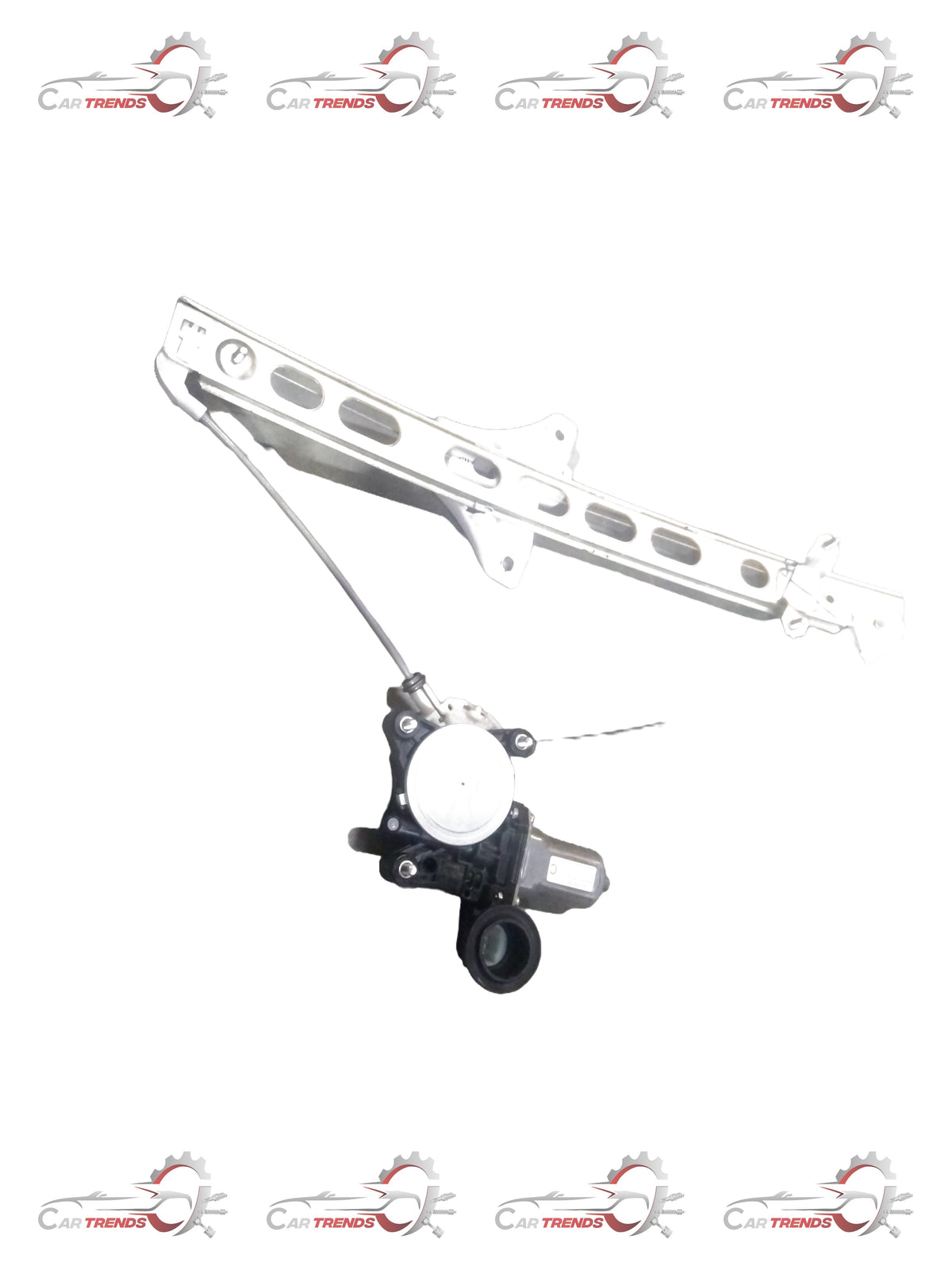 Maruti Suzuki front left window regulator assembly showing metal components and connection points.