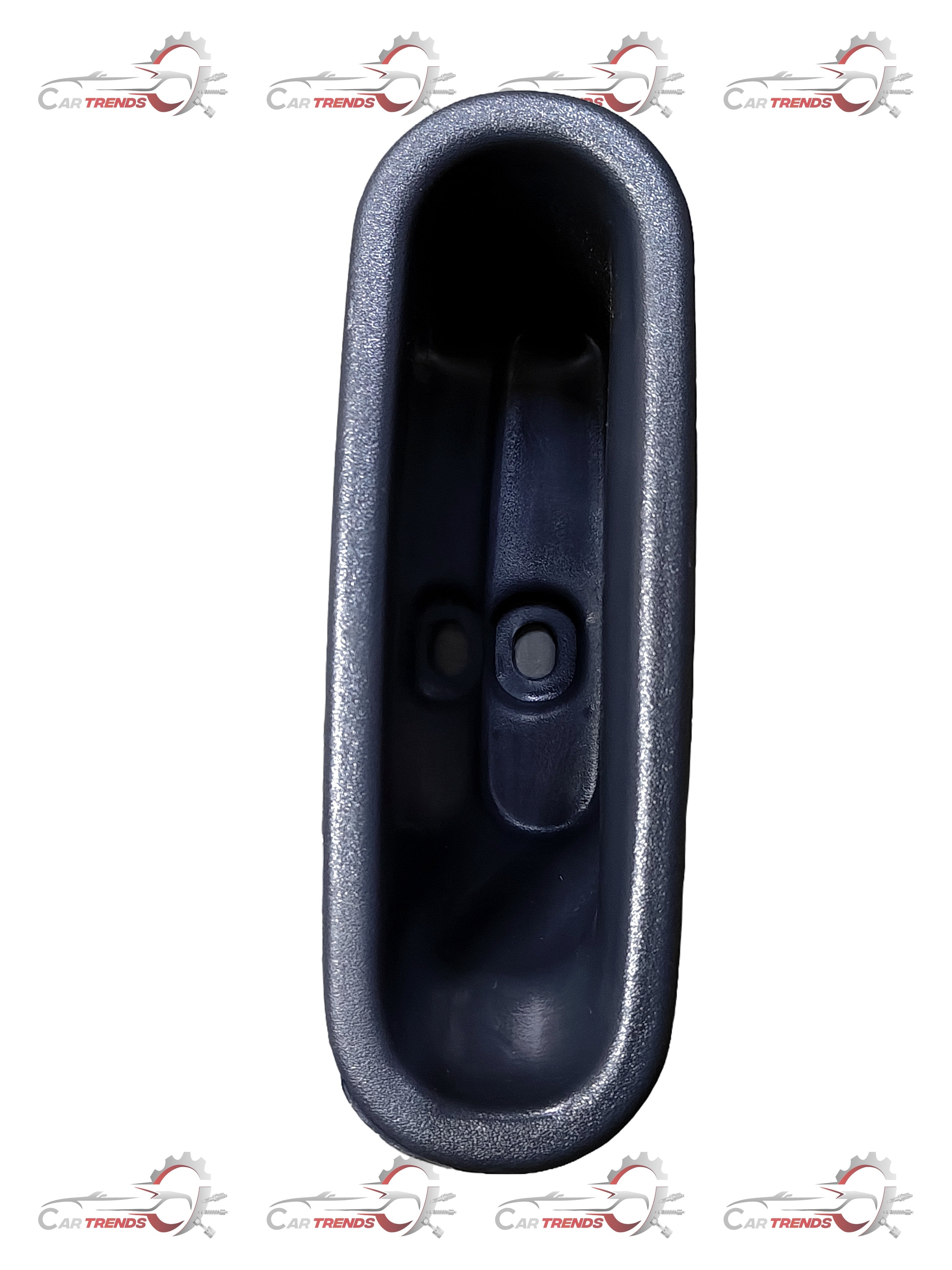 Hyundai Santro Xing left side door pull handle in black with chrome accents, showing the handle's shape and mounting area.