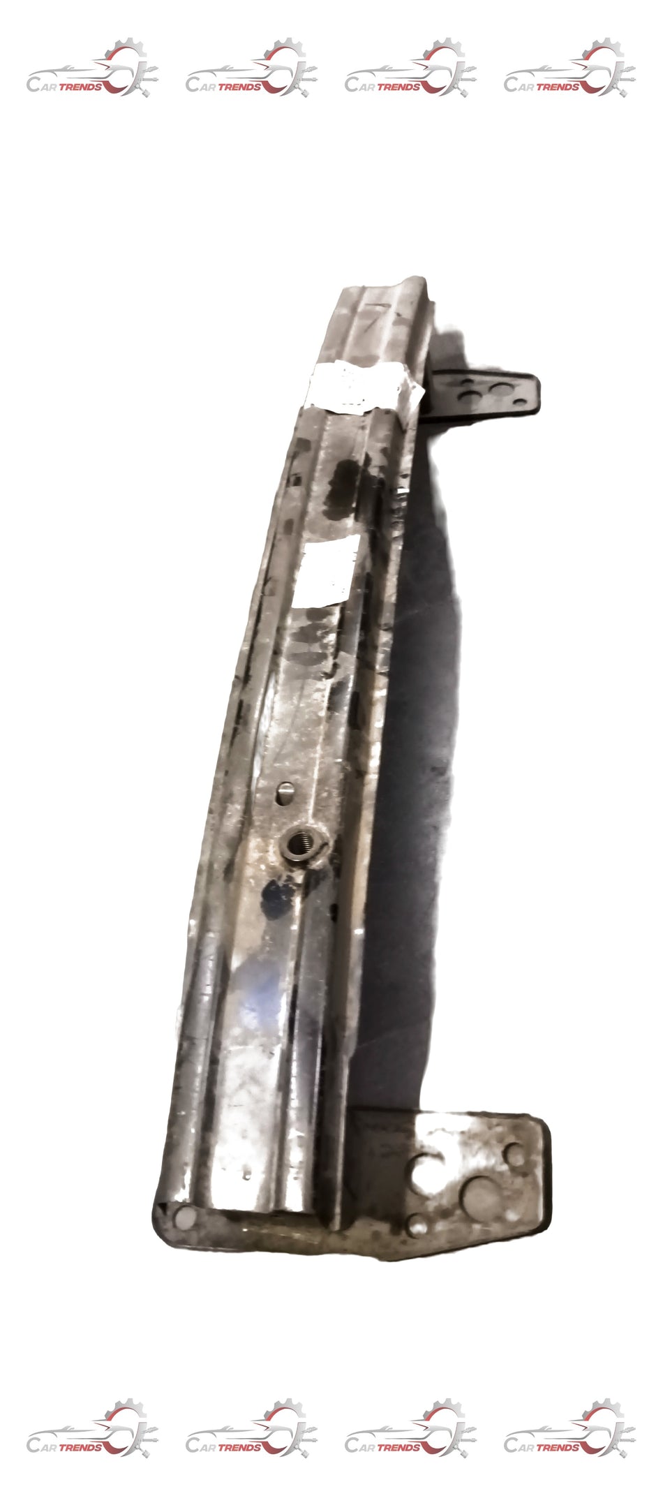 CarTrends front bumper rail for Xcent new model, spare part showing the metal bumper rail component in a close-up view.