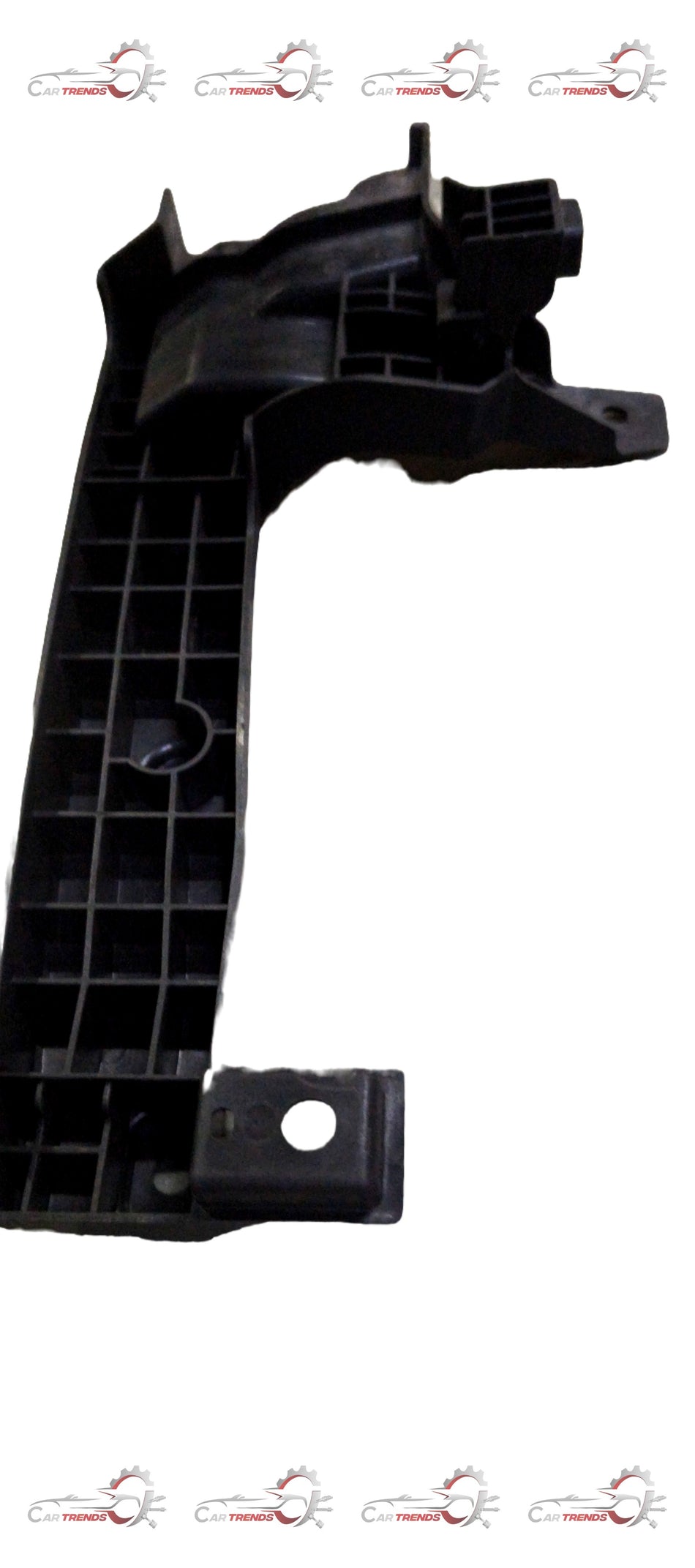Honda UP BEAM R.FR grille side part, black plastic with mounting points, for Honda vehicle model 7124231XK00.