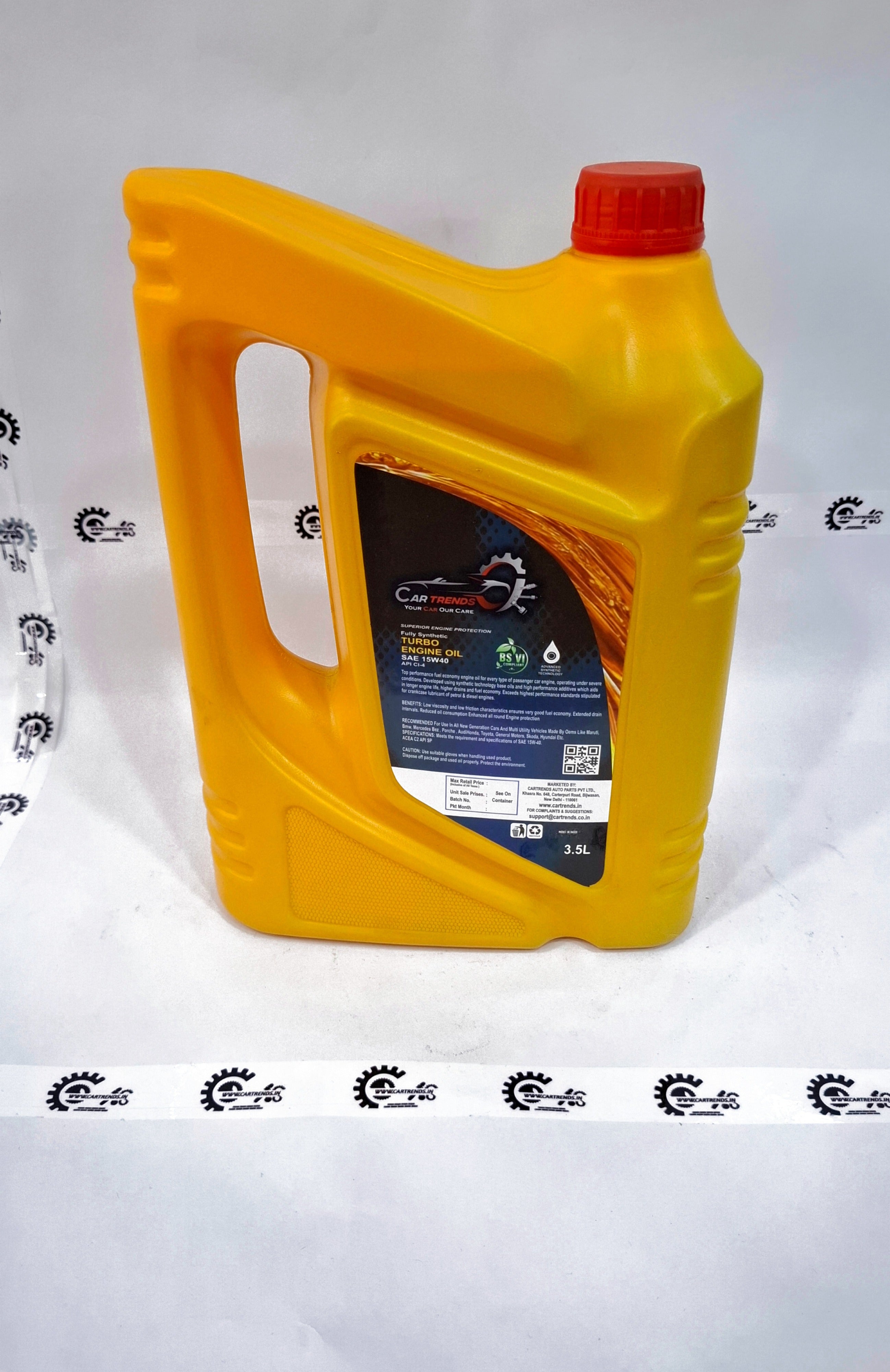 Turbo Engine Oil SAE15W40 - Back view