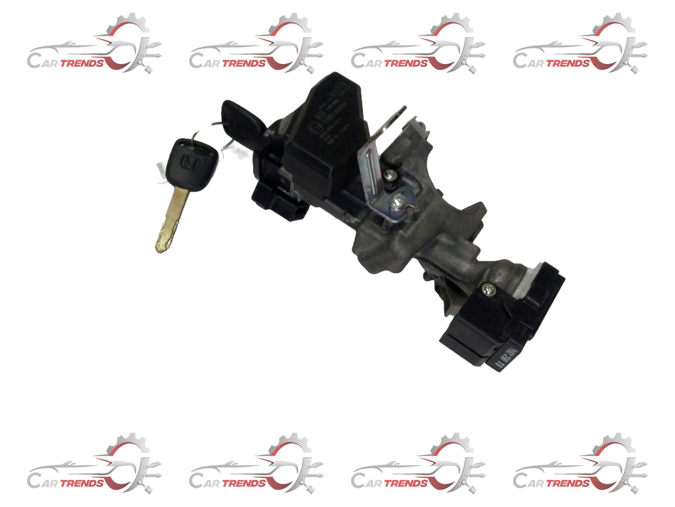 Honda 06351-T9A-901 engine or part, close-up view showing detailed black component with metal and plastic elements.