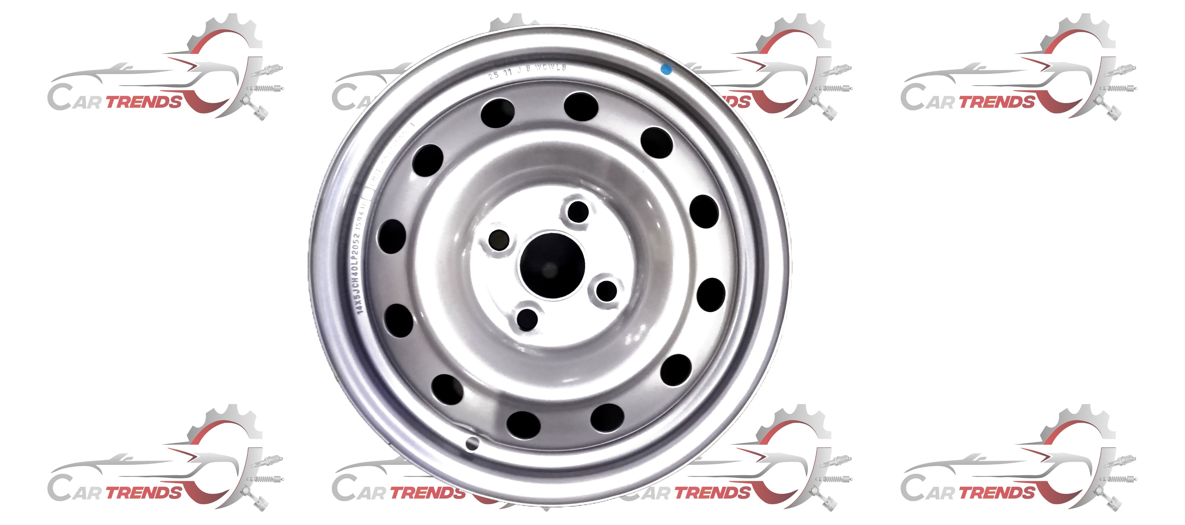 Maruti Suzuki Wheel Comp 43210M55R0139M showing a close-up of the car wheel with a silver rim and tire tread.