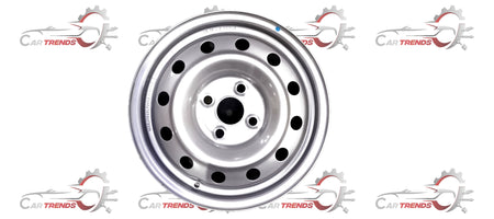 Maruti Suzuki Wheel Comp 43210M55R0139M showing a close-up of the car wheel with a silver rim and tire tread.