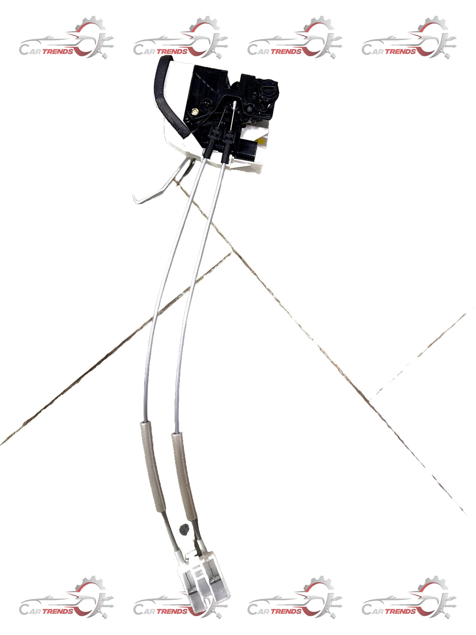 Hyundai Venue rear door latch assembly, part 81420K3000, showing the metal latch mechanism on a white background.