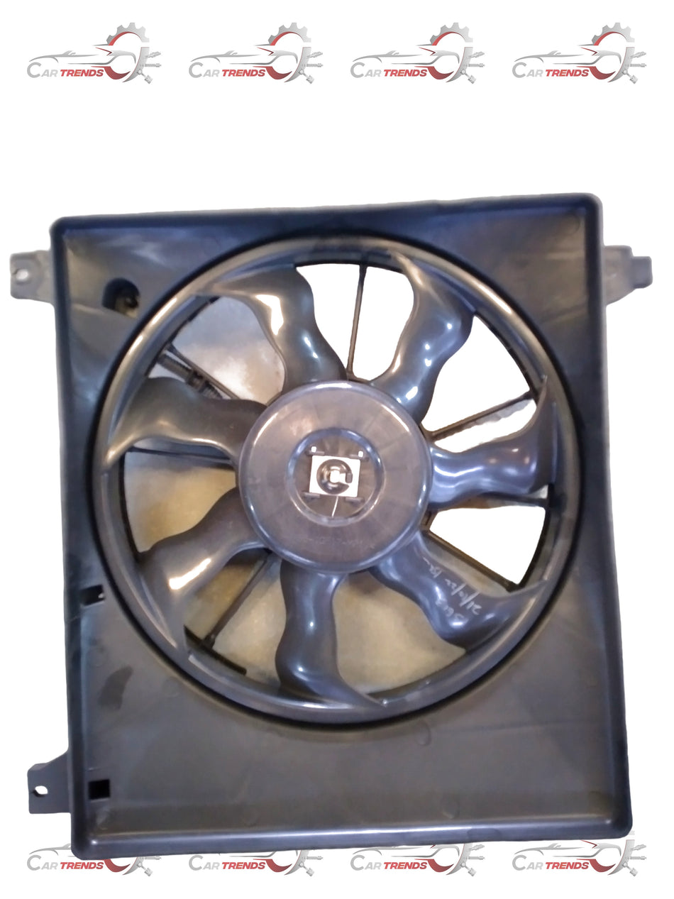 Hyundai blower assembly 253804N000, showing the black plastic housing and internal fan components on a white background.