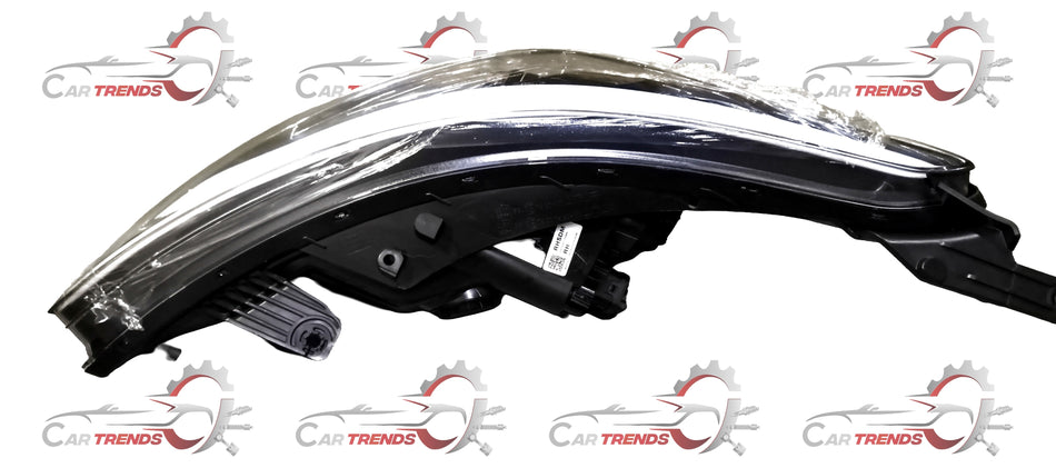 CarTrends I20 Elite LED headlamp right spare part, close-up of the LED bulb and housing for Hyundai I20 vehicle.