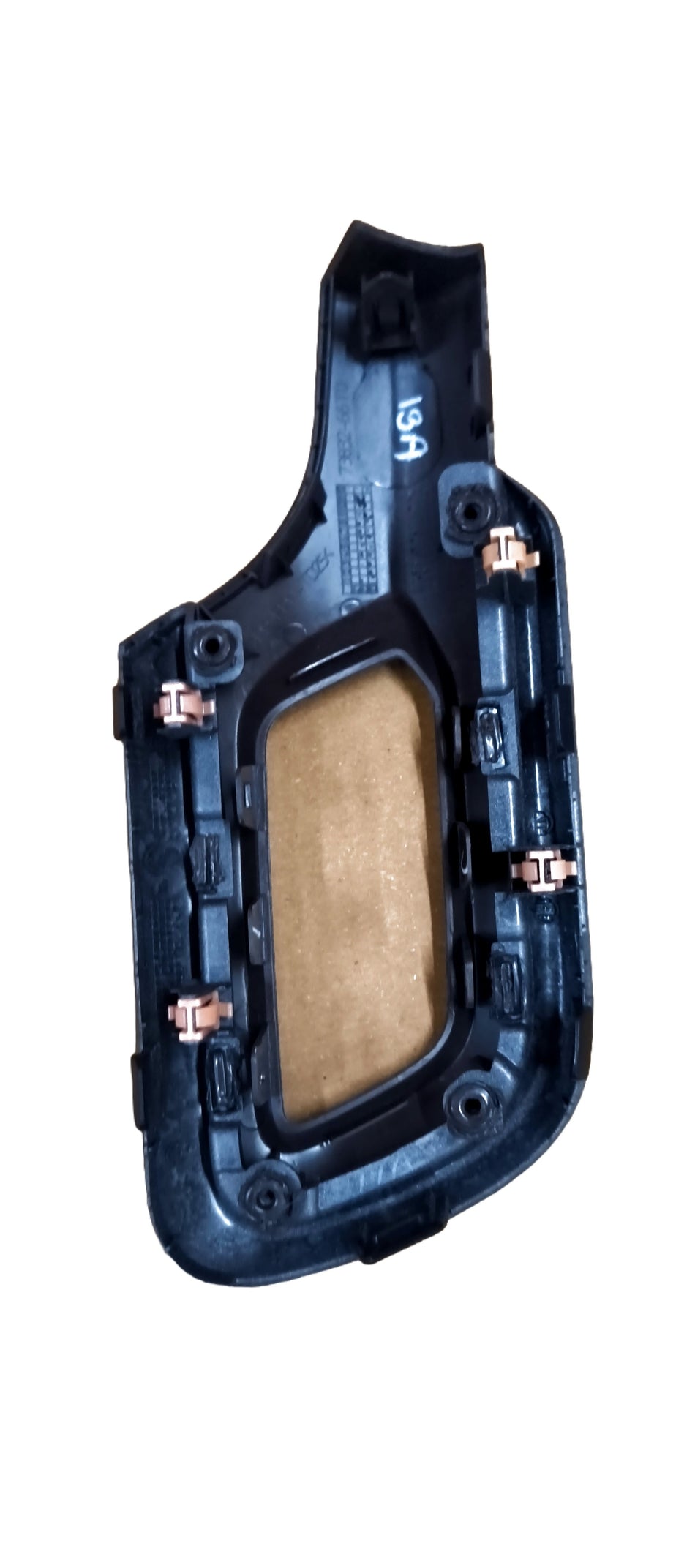 Maruti Suzuki garnish compi driver louver part with metallic finish, designed for vehicle exterior decoration and ventilation.