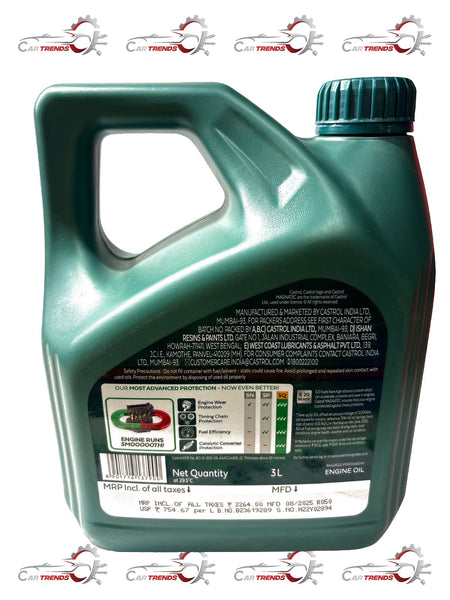 CASTROL CASTROL MAGNATEC 5W30 3 LTR PACK CASTROL5W303LTRS - Back view