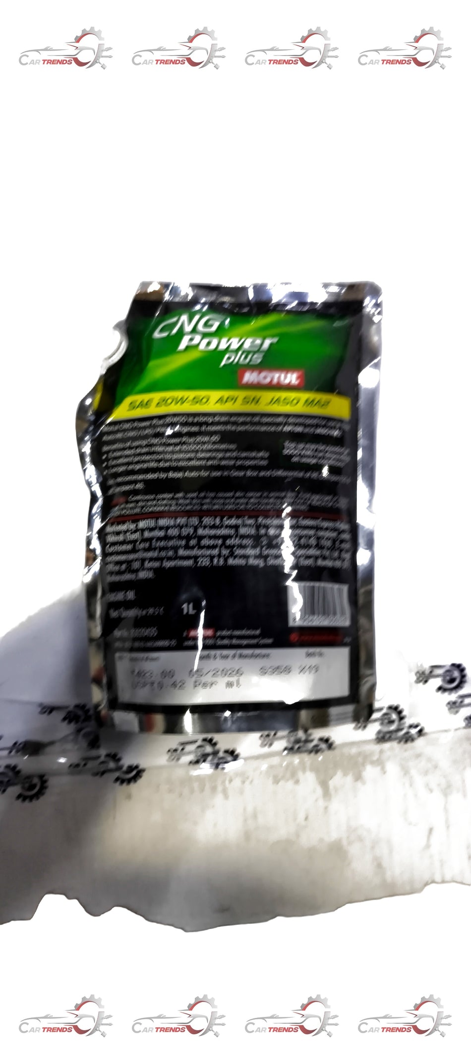 MOTUL CNG OIL 1LTR POUCH MOTUL 20W50 CNG20W501LTRPOUCH - Back view
