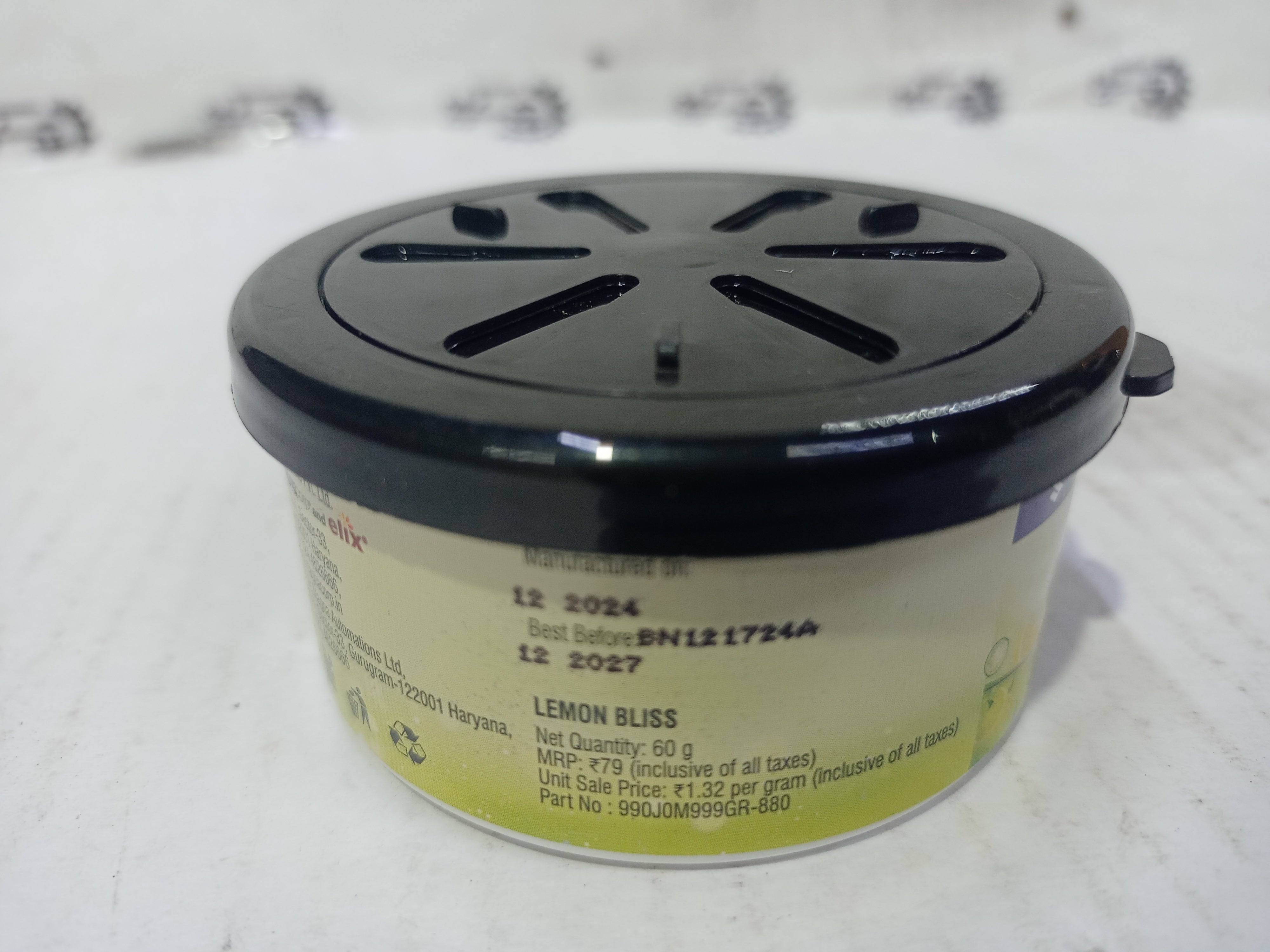MARUTI SUZUKI SMART PACK LEMON BLISS GEL 990J0M999GR880 990J0M999GR880 - Back view