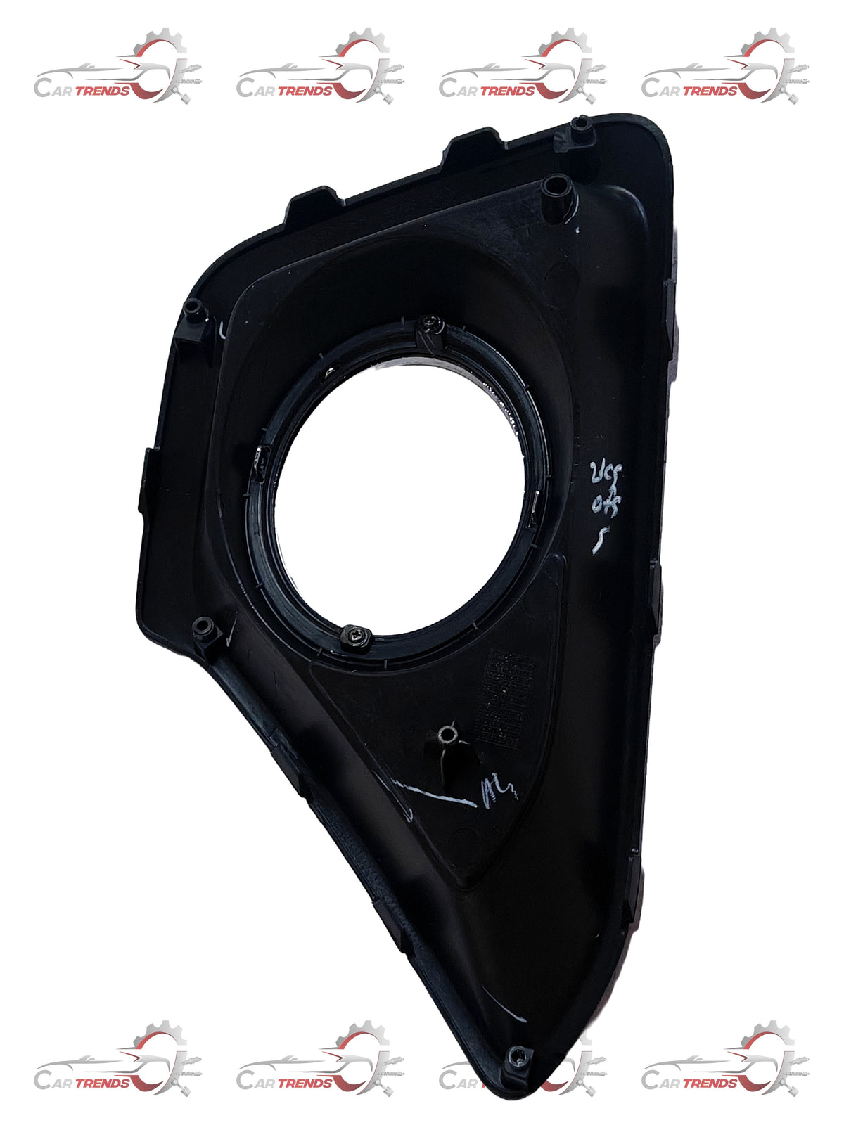 CarTrends 86528B4000 fog lamp cover for 10 Grand/Xcent right side, close-up view of the spare parts for vehicle lighting.