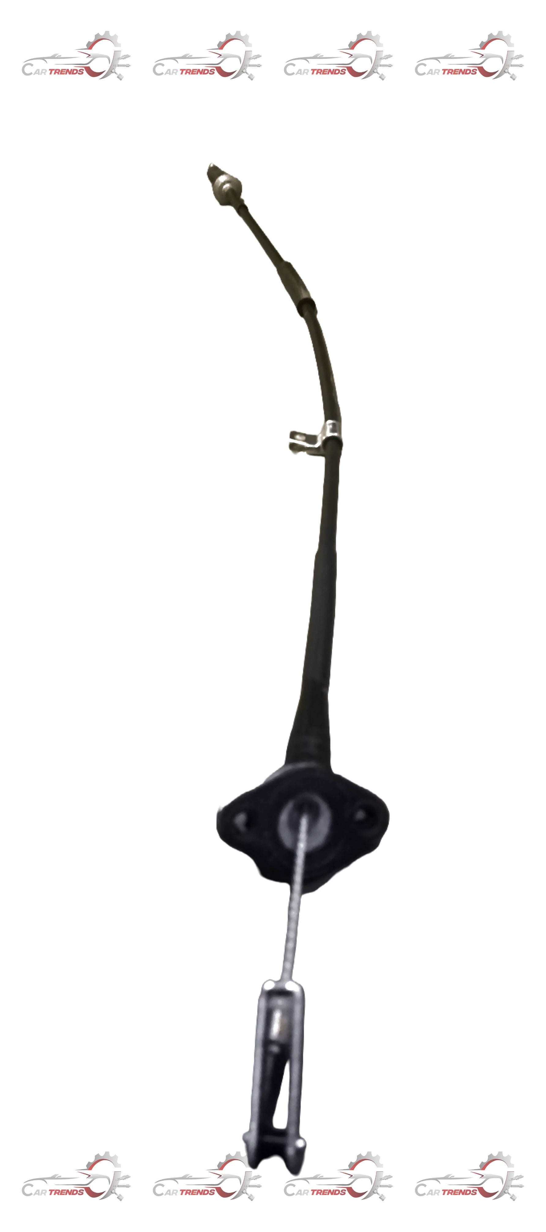 CarTrends clutch cable assembly for right-hand side, showing metal components and connectors in a close-up view.