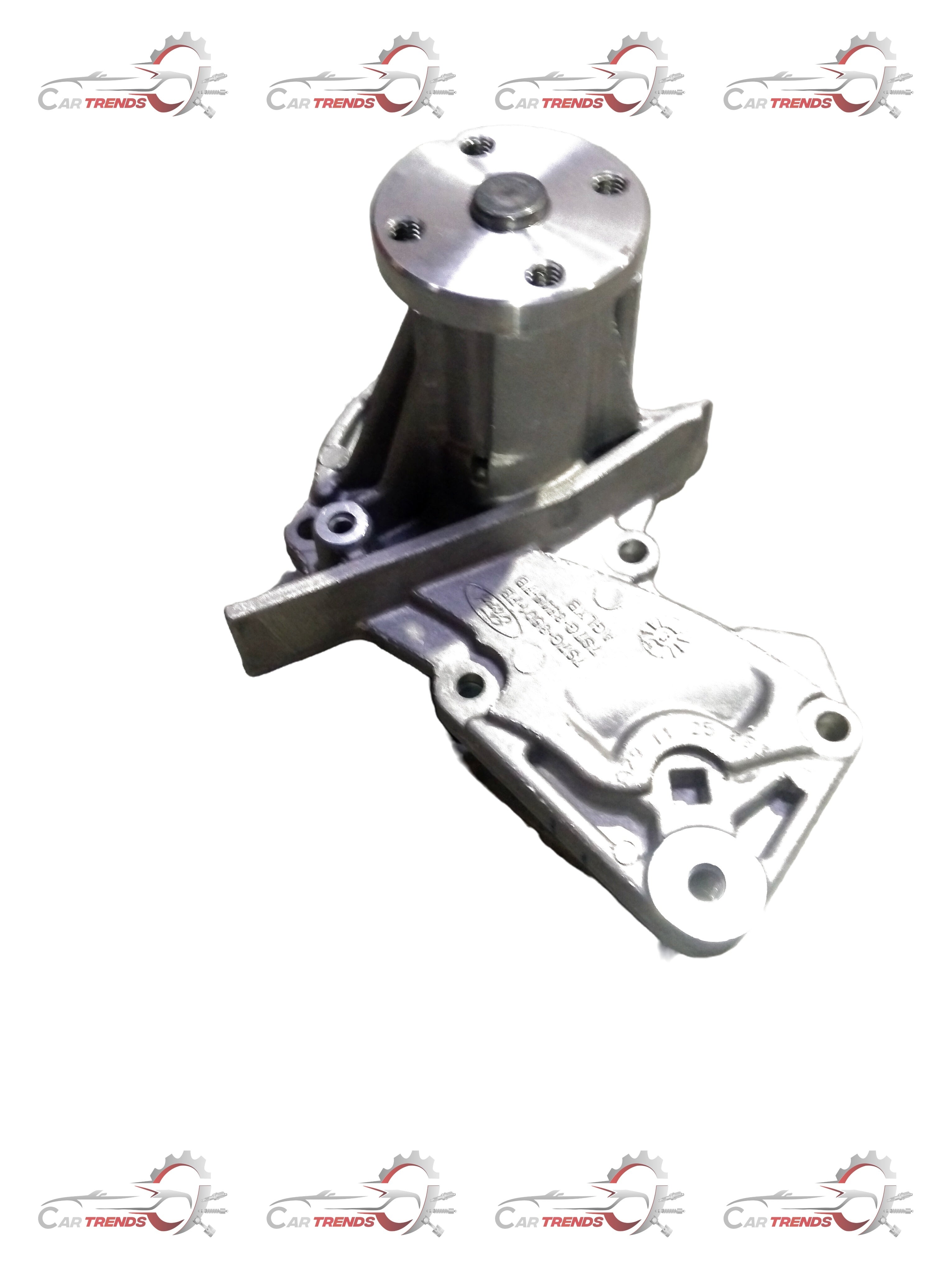 Ford water pump model 7S7Z8501N, automotive replacement part, shown in the image with metal housing and mounting points.