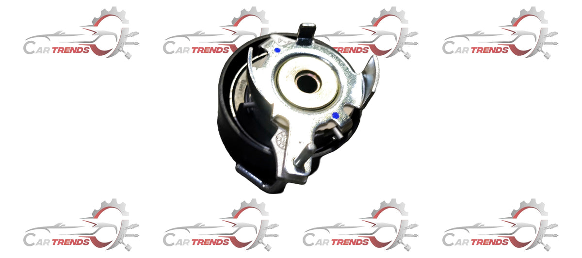 CarTrends timing belt adjuster for EcoSport BE8Z6K254A, automotive spare part shown in close-up with metal components