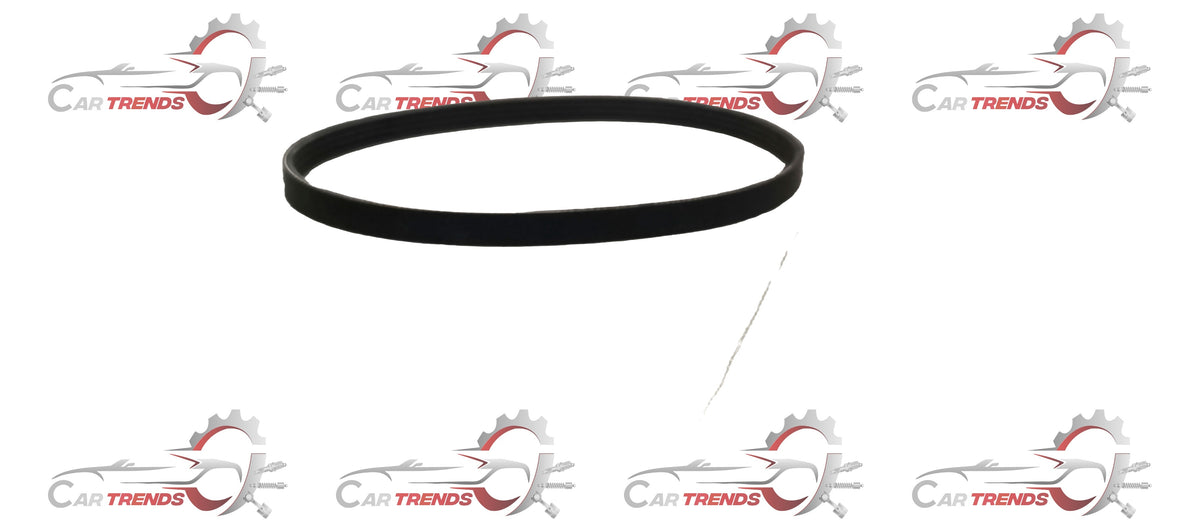 Set of four Maruti Suzuki V-belts 95141M69R00, automotive engine belts, with visible black rubber belts and metal tensioners.