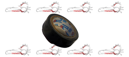 Black Abro aftermarket tape roll with black adhesive tape shown in a close-up image.