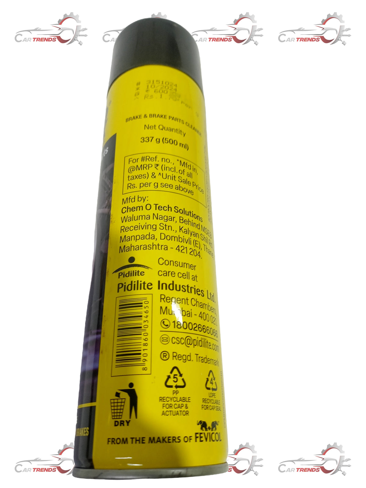 PIDILITE MOTOMAX BRAKE PARTS CLEANER FMN809290100P2P  FMN809290100P2P FMN809290100P2P - Left view