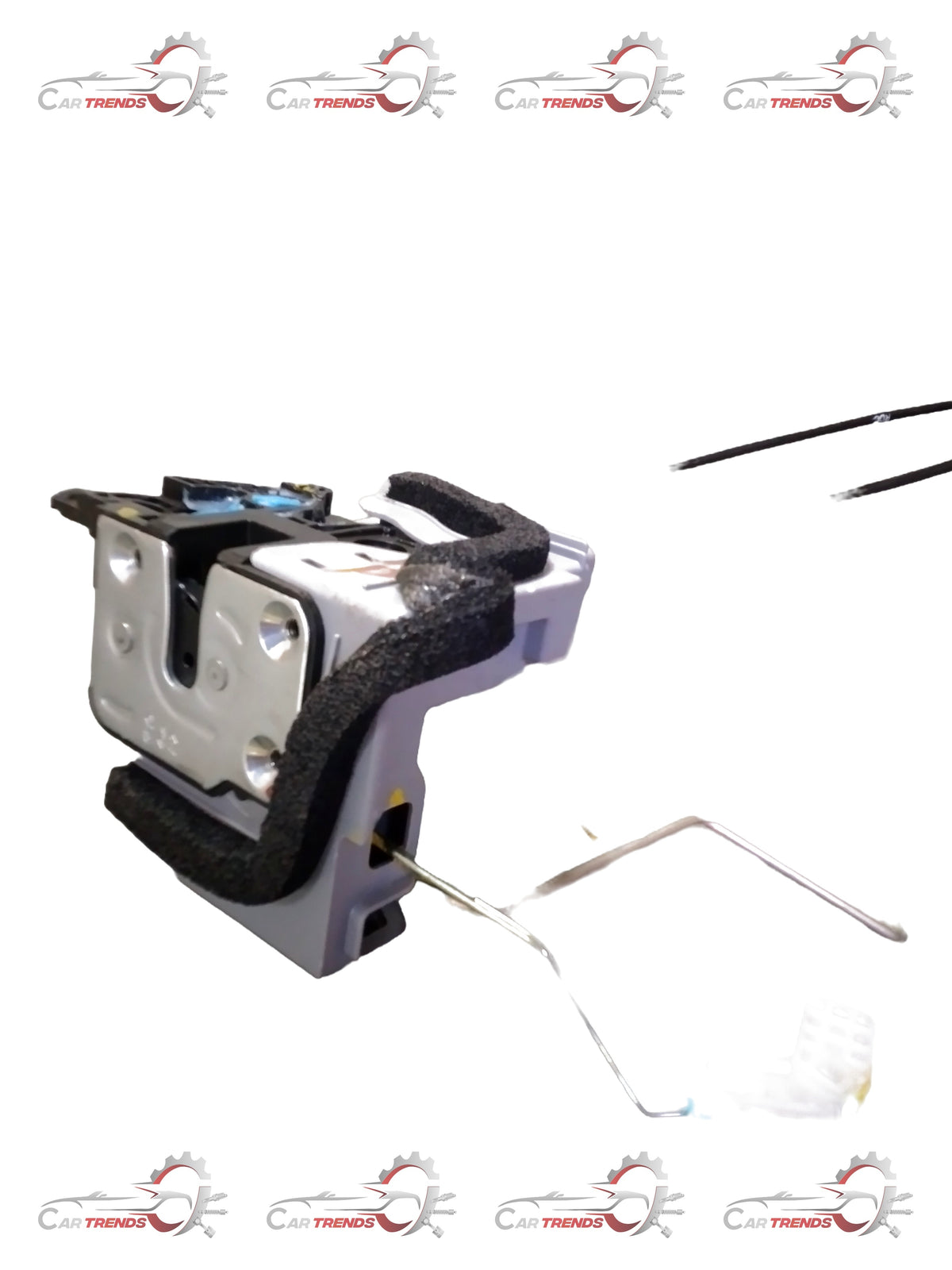 Hyundai Santro front door latch 2018-2022, automotive part, close-up view showing latch mechanism and mounting points.