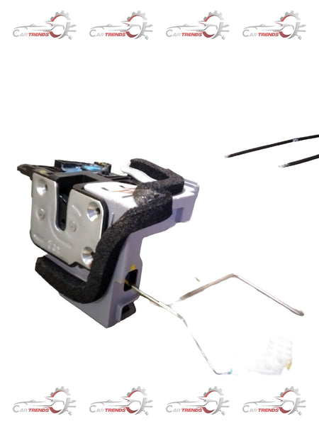 Hyundai Santro front door latch 2018-2022, automotive part, close-up view showing latch mechanism and mounting points.