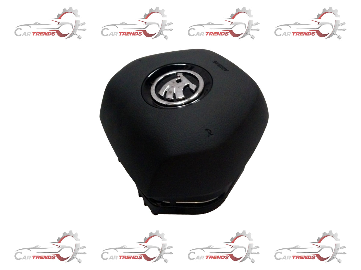 VOLKSWAGEN AIRBAG UNIT FOR STEERING WHEEL; DRIVER SIDE; SATIN BLACK/HIGH CHROME 3V0880201APIZY 3V0880201APIZY - Left view