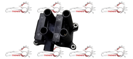 Ford ignition coil CM5G12029FC installed in engine bay, showing the coil's wiring and connection points.