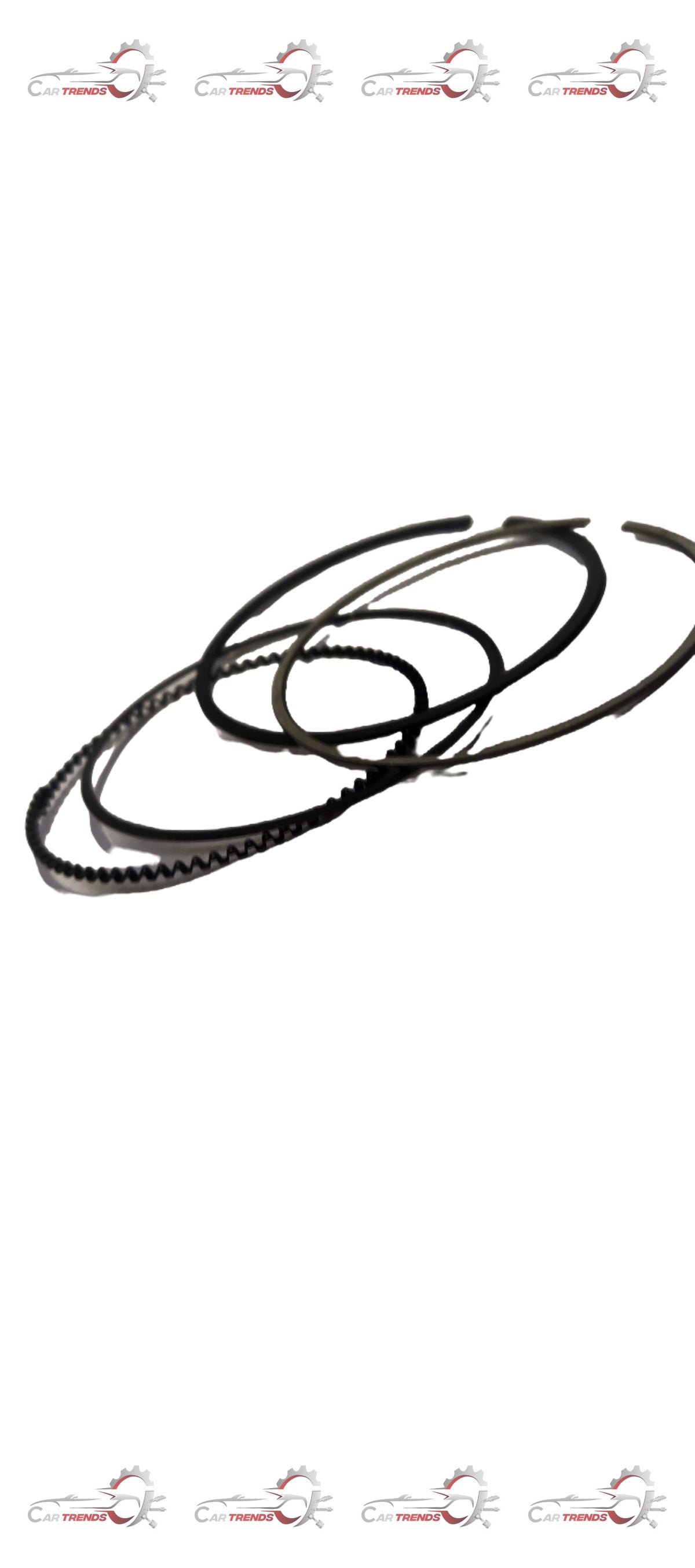 Maruti Suzuki piston ring set 12140M68P00 with metallic rings and components for engine maintenance.